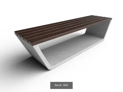 Bench Col02 - 6 Models  3D Model Pack