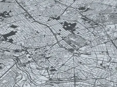 Madrid Road Network and Streets 3D model