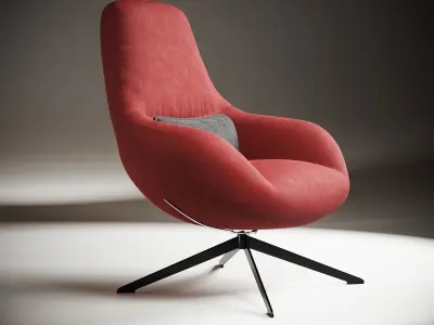  Momo Light Chair and Ottoman 3D model