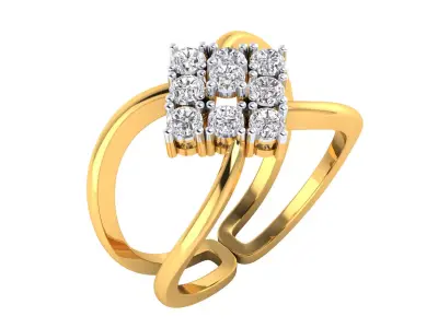  Women Ring Render 3dm STL MTL SLC JCD OBJ FBX Details 3D print model 57
