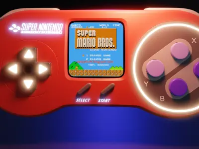 Futuristic Nintendo Controller 3D model