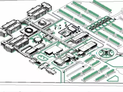 GENERAL HOSPITAL COMPLETE REVIT PROJECT 3D model