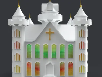 Church 3D Model 3d Printing 3D print model