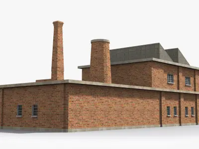 Factory xx18 Low-poly 3D model