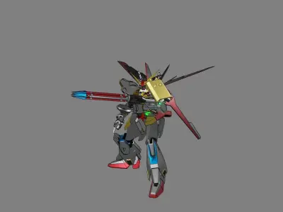 Attacker Gundam 5 3D model