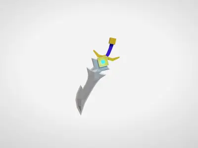 Low Poly Sword 3D Model Free low-poly 3D model