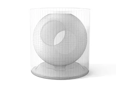 Four three glass vases 3D model