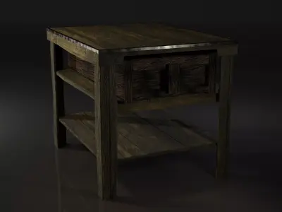 Realistic Table Game-Ready Low-poly 3D model Low-poly 3D model