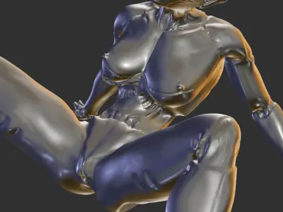 Sci-Fi Seductive AI Girl 3D Print Ready STL 3D print model