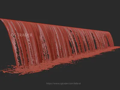 collection waterfall Fountains cascade  - 12  3D model