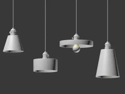 Pendant lamp shade silicone mold 3D model