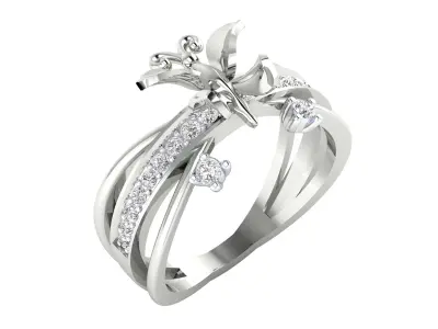 Women Ring Render 3dm STL MTL SLC JCD OBJ FBX Details 3D print model order