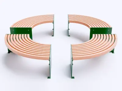 Street Bench 02 3D model