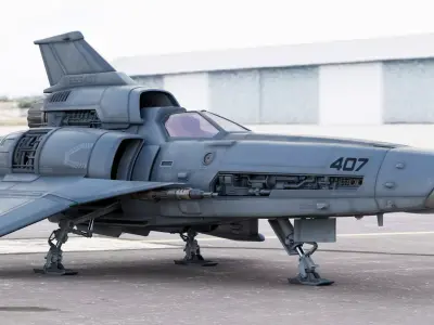 Viper Mark 2B Space Fighter 3D model