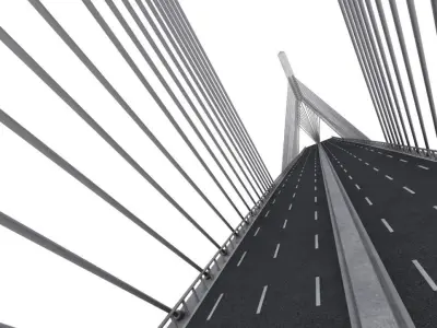 Boston Zakim Bridge 3D model