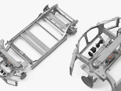  Modular Automotive Frame Without Suspension 
