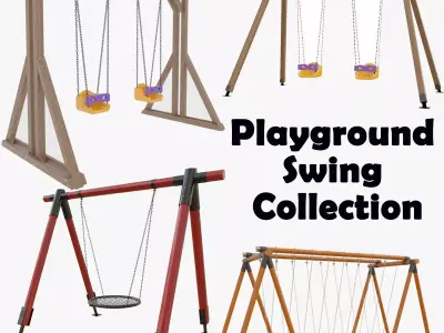 Playground  Swing Collection - 01 3D Model Pack