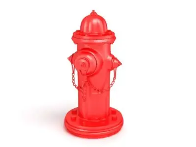 Red Fire Hydrant 3D model
