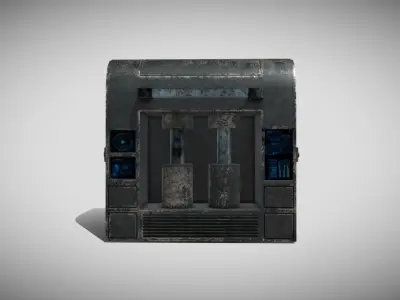 Sci-fi Panel Element Low-poly 3D model