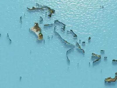 Bahamas Country Terrain 3D model