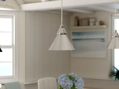 Quesenberry Light Single Cone Pendant - 5 Colour Free 3D model