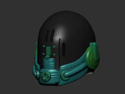 helmet high poly sculpt 3d printable ver 7 3D model 3D model 94