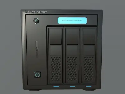 Server Rack Low-poly 3D model