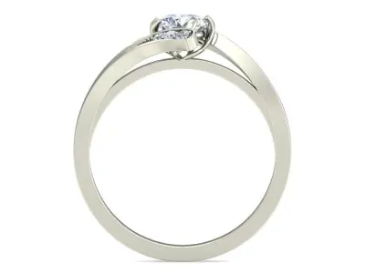 white gold diamond ring VJR97 3D print model