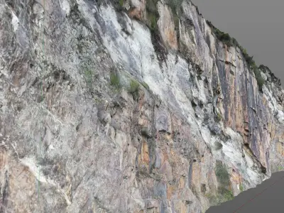 3D Scanned Rock and Cliff face 003 3D model