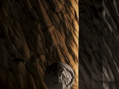 H121 Rock Cliff - PBR - 4K - Seamless - SBSAR 3D model