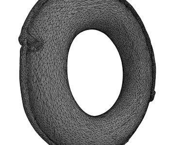 Nautical Lifebuoy Safety Ring Prop Low-poly 3D model