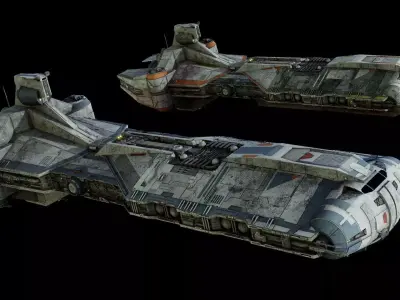 Rebel Command Ship Blue Chief and Phoenix Home  - Star Wars 3D model