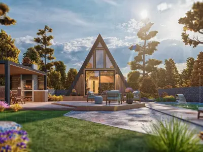 A-frame Alexa 30m2  basic plans 3D model
