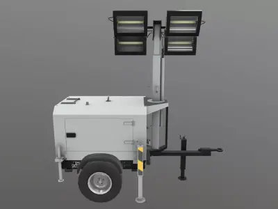 Tower Lamp 3D Model Low-poly 3D model