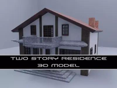 Two story residence 3D model