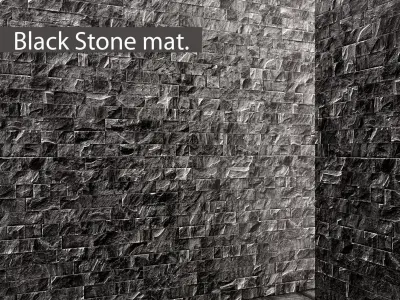 Stone slate black 3D 42 3D model