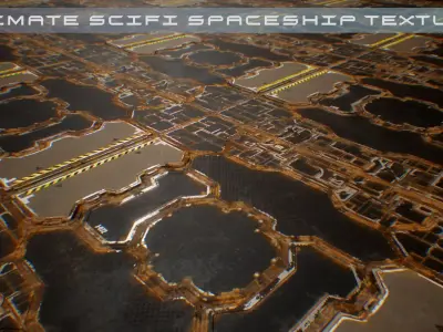 PBR Sci-Fi Spaceship Texture 10 Low-poly 3D model