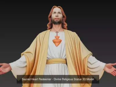 Divine Savior Collection - Sacred Religious Sculpture Series 3D Model Pack