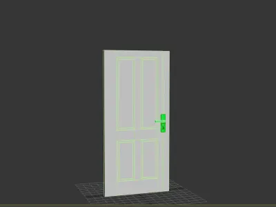 Door-wood door Free low-poly 3D model