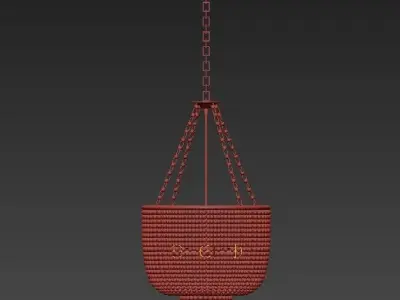 Jacqueline chandelier with crystals hanging from it 3D model