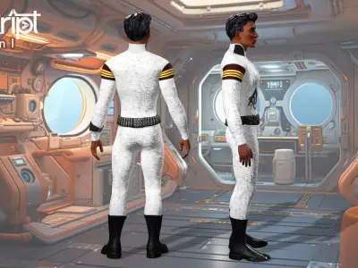Argo Sci-fi Series Crew man 1 Low-poly 3D model