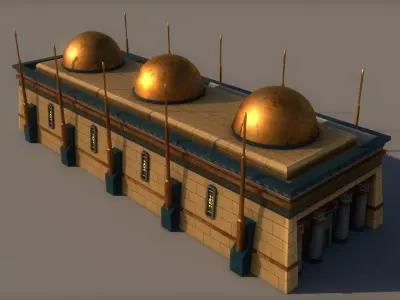 Ancient Egyptian Building Low-poly 3D model