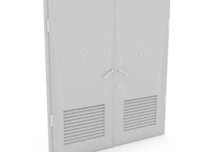 electrical transformer gate 3D model Low-poly 3D model