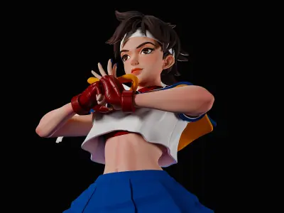 Sakura street fighter  3D print model