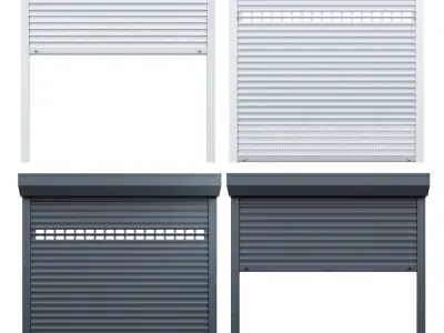 Garage roller shutter 3D model