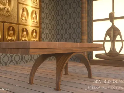 spa bed 3d model 3D model