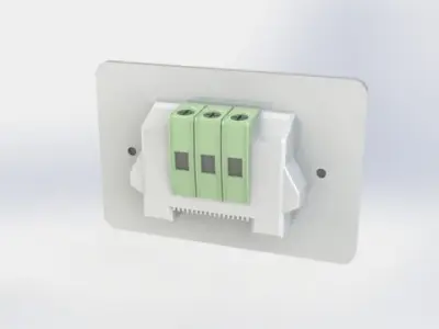 Double GPO Socket - Australia 3D model
