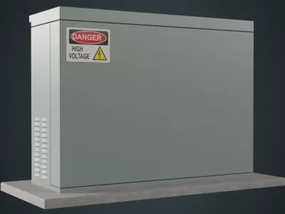 Electrical Enclosure 3A Low-poly 3D model