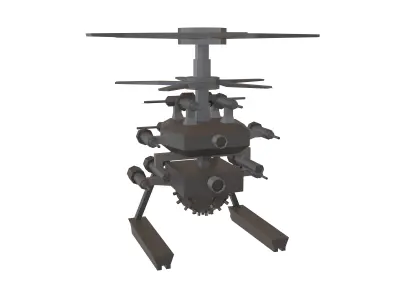 Cartoon Wepon Drone V2 002 Low-poly 3D model
