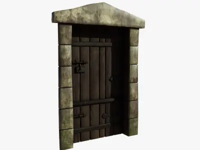 Medieval Door  Low-poly 3D model